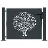 vidaXL Portail de jardin Anthracite 100x100 cm Acier Design Arbre