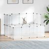 vidaXL Cage pour petits animaux Transparent 143x107x93 cm PP et Acier