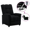 vidaXL Fauteuil inclinable &eacute;lectrique noir tissu