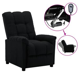 vidaXL Fauteuil inclinable &eacute;lectrique noir tissu