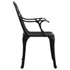 vidaXL Chaises de jardin lot de 4 Aluminium coul&eacute; Noir