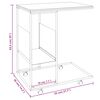 vidaXL Table d'appoint avec roues noir 55x36x63,5 cm bois d'ingénierie