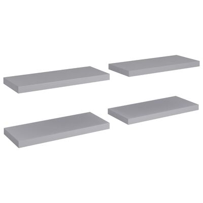 vidaXL Étagères murales flottantes 4 pcs Gris 60x23,5x3,8 cm MDF