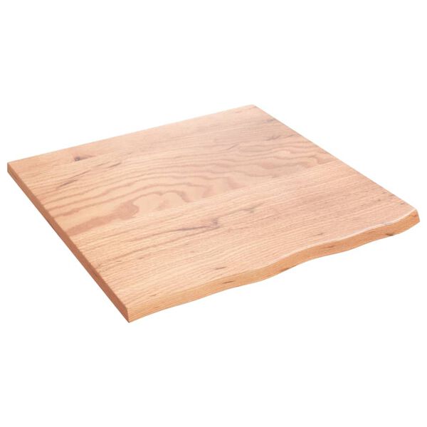 vidaXL Dessus de table marron clair 60x60x2 cm bois ch&ecirc;ne trait&eacute;