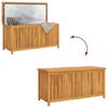 vidaXL Bo&icirc;te de rangement de jardin 120x50x58 cm bois de teck solide