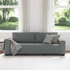 vidaXL Canapé à 3 places gris foncé 180 cm tissu