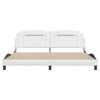 vidaXL Cadre de lit Viana sans matelas blanc 193x203 cm similicuir