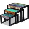 vidaXL Tables gigognes 3 pcs Bois de récupération massif