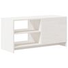 vidaXL Meuble TV Blanc 80x31x39 cm Bois de pin massif