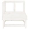 vidaXL Canap&eacute;s d'angle de jardin 2 pcs blanc bois de pin massif