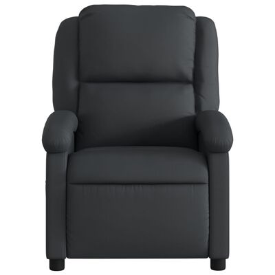 vidaXL Fauteuil inclinable noir cuir véritable