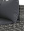 vidaXL Salon de jardin avec coussins 10 pcs gris r&eacute;sine tress&eacute;e