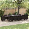 vidaXL Table de jardin pour repas Marron 400 x 100 x 73 cm polyrotin