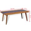 vidaXL Table basse Teck Résine 100x50x40 cm