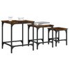 vidaXL Tables basses gigognes 3 pcs chêne fumé bois d'ingénierie
