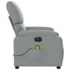 vidaXL Fauteuil inclinable de massage &eacute;lectrique gris clair tissu