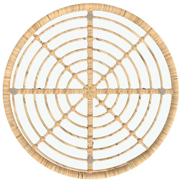 vidaXL Table de salle à manger Ø80 cm Verre trempé et acier