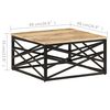 vidaXL Table basse 68x68x35 cm Bois de manguier massif