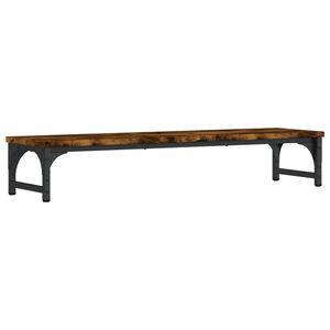 vidaXL Support de moniteur ch&ecirc;ne fum&eacute; 85x23x15,5 cm bois d'ing&eacute;nierie