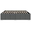 vidaXL Cadre de lit sans matelas gris fonc&eacute; tissu