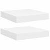 vidaXL &Eacute;tag&egrave;res murales flottantes 2 pcs blanc 23x23,5x3,8 cm MDF