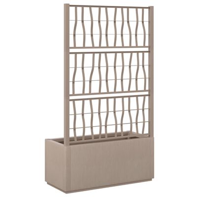 vidaXL Jardinière avec treillis marron clair 80x36x140 cm PP