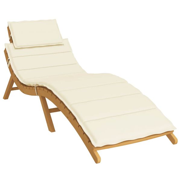 vidaXL Coussin de chaise longue cr&egrave;me 186x58x4 cm tissu oxford