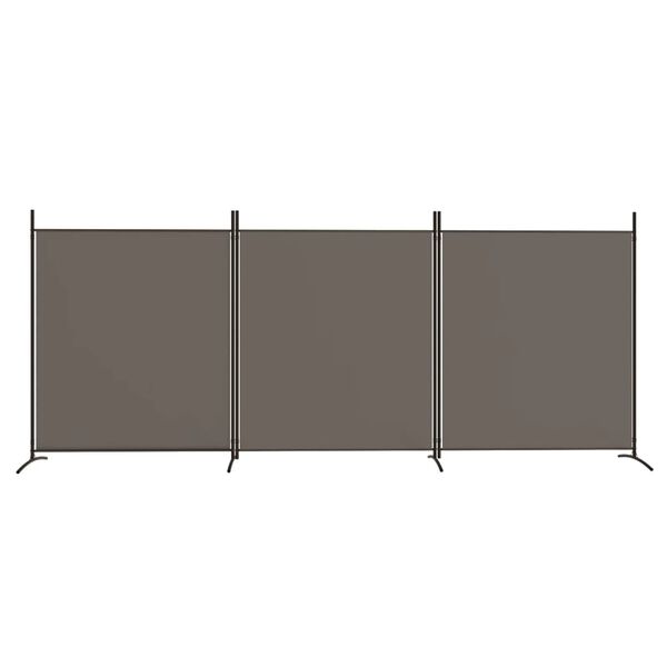 vidaXL Cloison de s&eacute;paration 3 panneaux Anthracite 525x180 cm Tissu