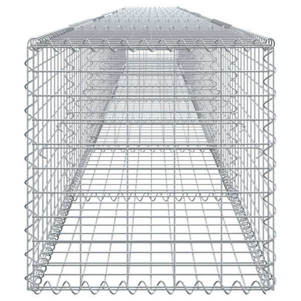 vidaXL Panier gabion avec couvercle 800x50x50 cm fer galvanis&eacute;