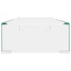 vidaXL Meuble TV/pour moniteur 80x30x13 cm verre transparent