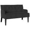 vidaXL Banc Chesterfield Noir 112 x 65.5 x 75 cm Velours