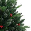 vidaXL Sapin de No&euml;l artificiel &agrave; charni&egrave;res avec baies rouges 210 cm