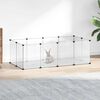 vidaXL Cage pour petits animaux Transparent 144x74x46,5 cm PP et Acier