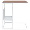 vidaXL Table d'appoint Blanc 55x36x59,5 cm Bois d'ing&eacute;nierie
