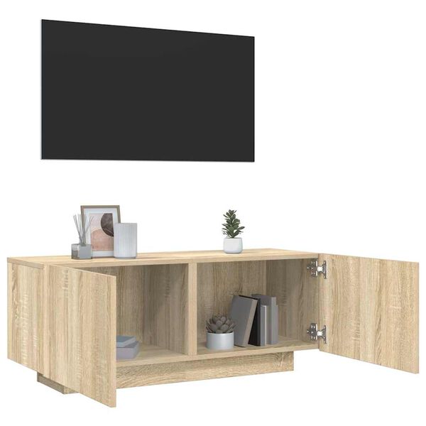 vidaXL Meuble TV Ch&ecirc;ne sonoma 100x35x40 cm Bois d'ing&eacute;nierie