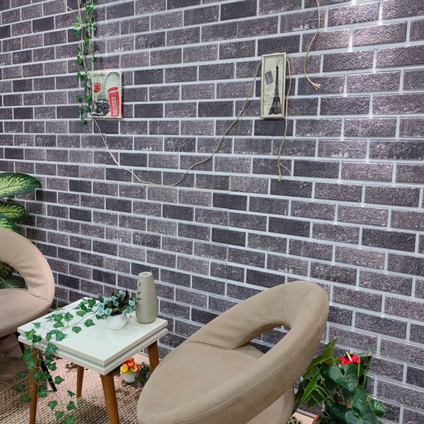 vidaXL Panneaux muraux 3D au design de brique gris et noir 10 pcs EPS