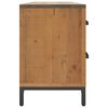 vidaXL Armoire de rangement Marron 110x30x45 cm Bois de pin massif