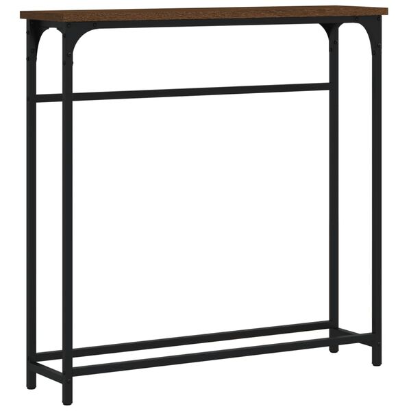 vidaXL Table console chêne marron 75x19,5x75 cm bois d'ingénierie