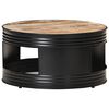vidaXL Table basse Noir 68x68x36 cm Bois de r&eacute;cup&eacute;ration massif