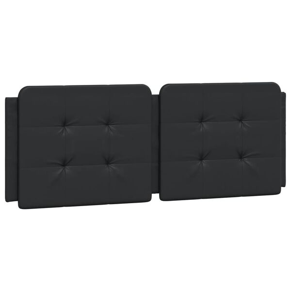 vidaXL Coussin de tête de lit Zadar noir 137 cm similicuir