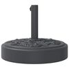 vidaXL Base de parasol pour mâts Ø38 / 48 mm 25 kg rond