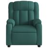 vidaXL Fauteuil inclinable de massage &eacute;lectrique vert fonc&eacute; tissu