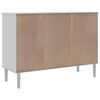 vidaXL Buffet SENJA aspect rotin blanc 112x40x80cm bois massif de pin