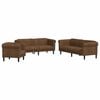 vidaXL Ensemble de canap&eacute;s 3 pcs marron velours