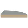vidaXL &Eacute;tag&egrave;re d'angle flottante gris 35x35x3,8 cm MDF