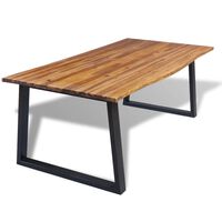 vidaXL Table de salle à manger bois d'acacia massif 200x90 cm