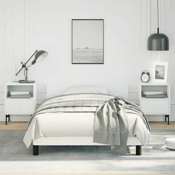 vidaXL Cadre de lit sans matelas blanc double XL similicuir