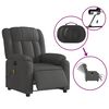 vidaXL Fauteuil inclinable de massage &eacute;lectrique gris fonc&eacute; tissu