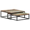 vidaXL Tables basses gigognes 2 pcs Bois de récupération massif