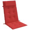 vidaXL Coussins de chaise &agrave; dossier haut lot de 2 rouge tissu oxford